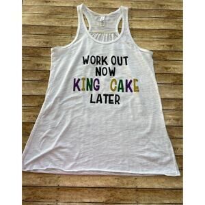 Mardi Gras Workout Tank Top Medium
